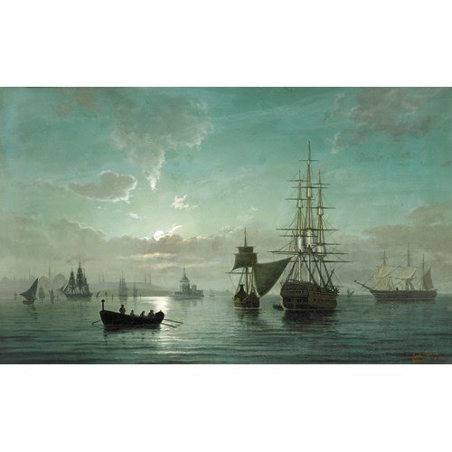 Ships at Night, Constantinople